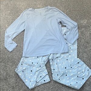 Talbots Women’s Sky Blue Pajama Set with Dots